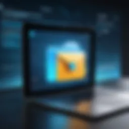 Secure email program interface showcasing encryption features