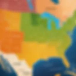 Map highlighting various state privacy laws across the U.S.