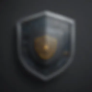 Secure Data Protection Shield Shield with data protection lock