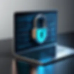 Illustration depicting digital security concepts