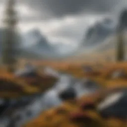 A serene yet rugged wilderness landscape reflecting the film's themes.