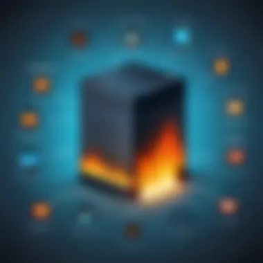 Graphical representation of different types of firewalls and their functions