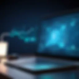 Visual representation of online security with a VPN