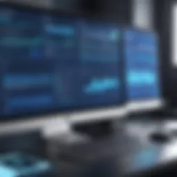 Illustration depicting intricate web of website monitoring software