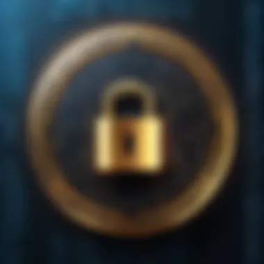 Digital Security Concepts Representing digital security concepts with encryption symbols