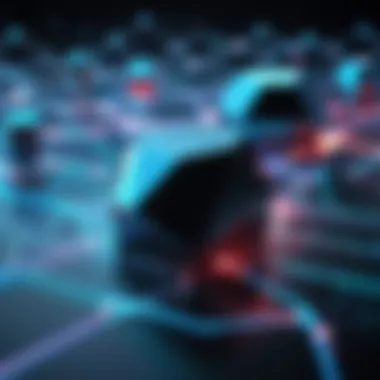 Graphical depiction of a secure network and data protection