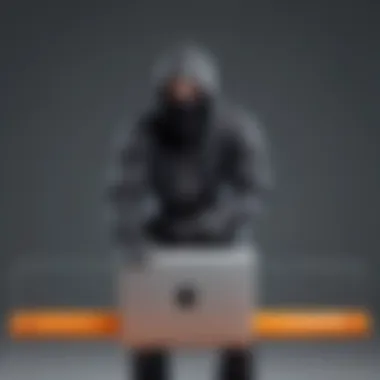 Preventing Scam Attempts Illustration of a hacker being stopped by a barrier