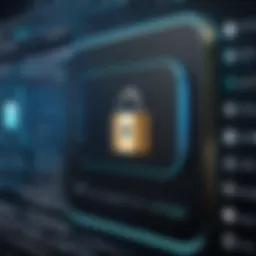 Secure email interface showcasing encryption features
