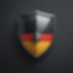 Cybersecurity Shield with German Flag