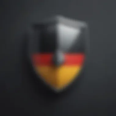 Cybersecurity Shield with German Flag