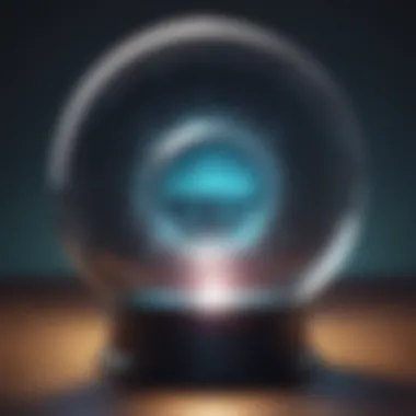 Crystal Ball Revelations Glowing crystal ball revealing secrets
