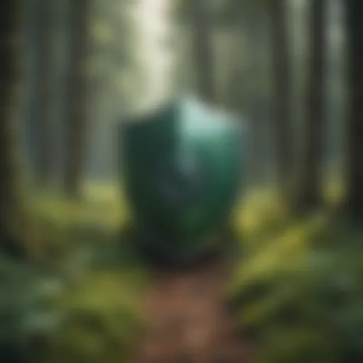 Guardian Shield in Green Forest