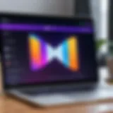 Illustration of a laptop with HBO Max app icon