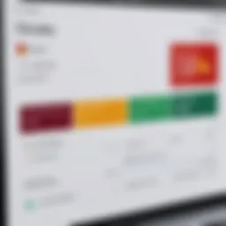 Visual representation of a credit report with fraud alert indicator