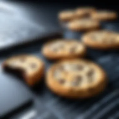 Graphic showing legal considerations surrounding tracking cookies