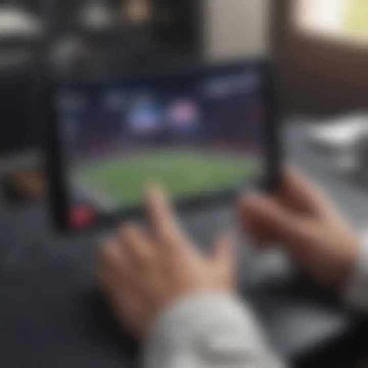 Watching live sports on ESPN mobile platform