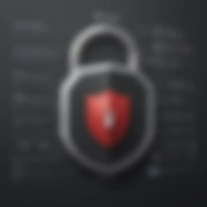 Lock symbolizing secure data protection