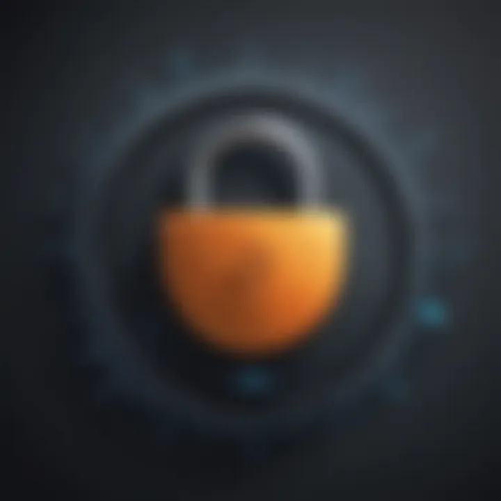 Lock symbolizing secure online presence