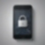 Smartphone with lock symbol