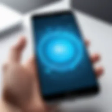 Visual representation of privacy settings on a mobile device