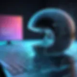 An abstract representation of deception through digital aliases.
