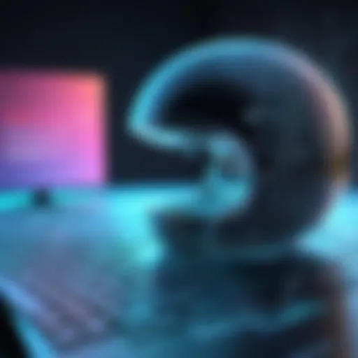 An abstract representation of deception through digital aliases.