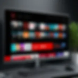 Illustration of a computer screen displaying Netflix content