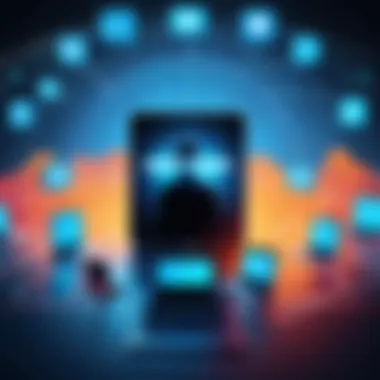 Illustration of individuals enhancing their online privacy