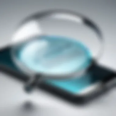 Enhancing Awareness Against Scams Conceptual image of a magnifying glass over a phone illustrating awareness
