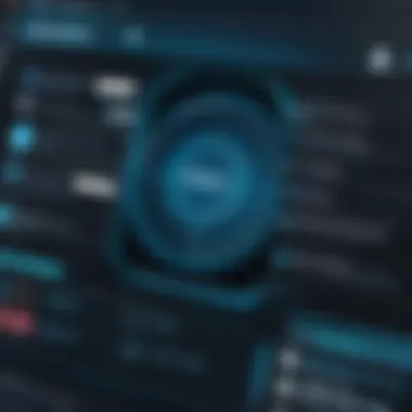 A modern digital interface showcasing secure search options