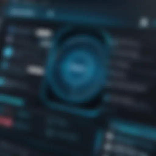 A modern digital interface showcasing secure search options