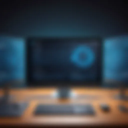 Illustration depicting a slow loading screen in cybersecurity software