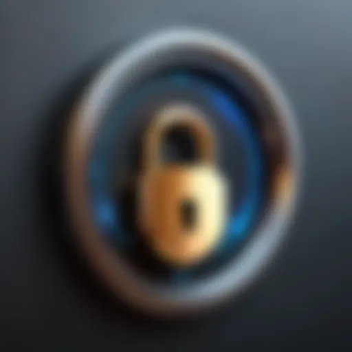 A digital lock symbolizing online security