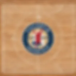 Basketball Court with NBA playoffs logo