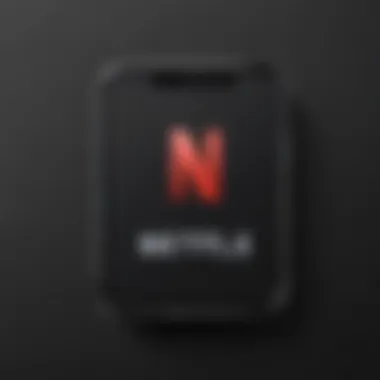 Netflix app icon on iPhone screen