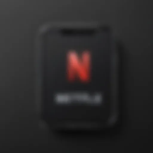 Netflix app icon on iPhone screen