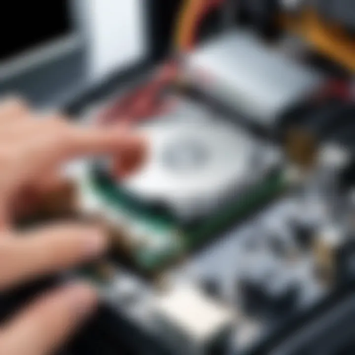 A close-up of hardware components demonstrating upgrades and maintenance