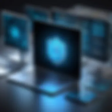 An abstract graphic illustrating the concept of a secure and efficient computing environment