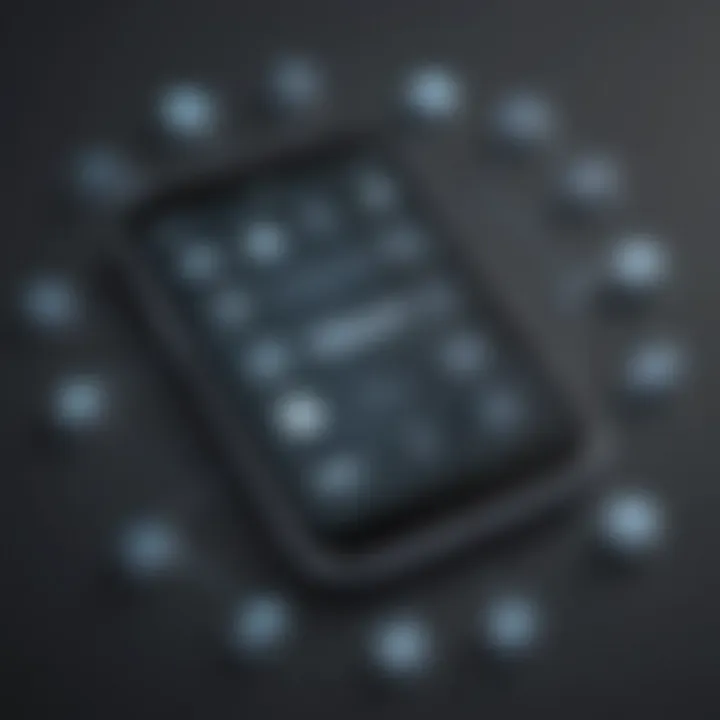 Illustration of communication icons symbolizing contacting Amazon Prime Video via phone