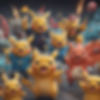 Pokemon Characters Celebrating Victory