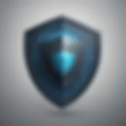 Illustration depicting online security shield