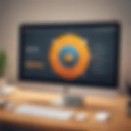 Illustration depicting Safari browser with proxy settings