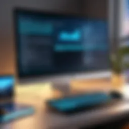 Visual representation of remote desktop software in action