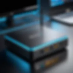 Router software interface showcasing advanced features