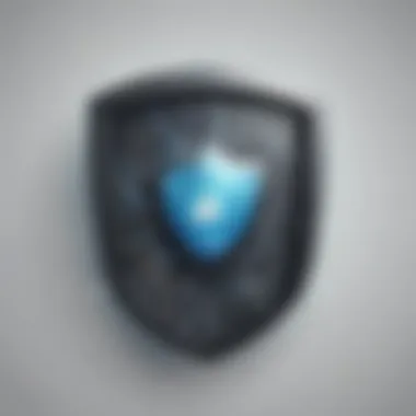 Secure Digital Protection Abstract art of digital security shield