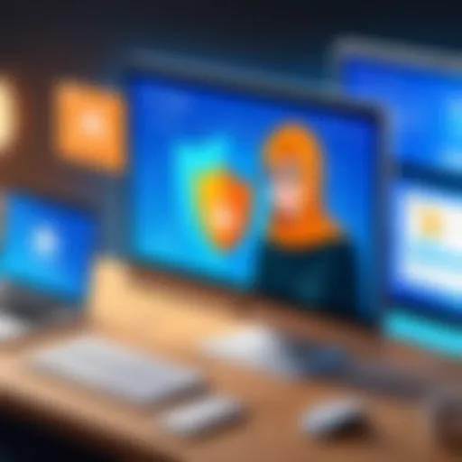 Illustration representing secure browsing practices