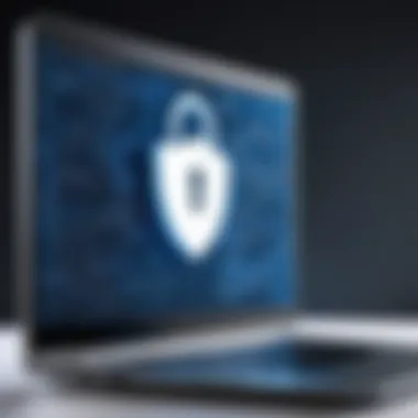 A digital shield symbolizing online privacy