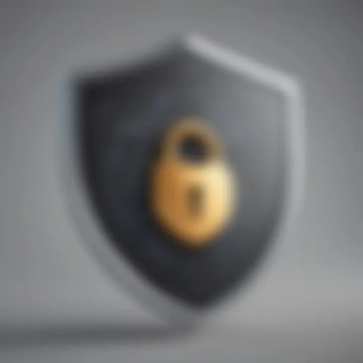 Enhanced Security Shield with Lock Symbol