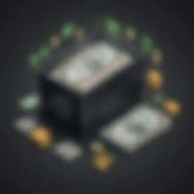 Secure Money Transactions Illustration of sending and receiving money securely on Cash App