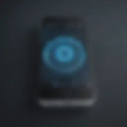 Cybersecurity Shield on iPhone Screen